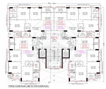 Project Image of 835.28 - 848.3 Sq.ft 3 BHK Apartment for buy in Sarjan Dreams