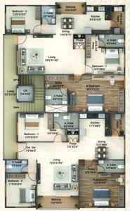 Project Image of 1850.0 - 1900.0 Sq.ft 3 BHK Apartment for buy in Suvedha Serenity