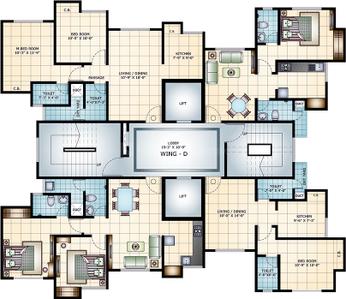 Project Image of 0.0 - 954.0 Sq.ft 2 BHK Apartment for buy in DSS Mahavir Estella C D