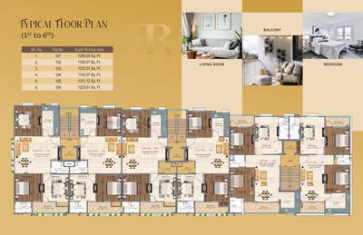 Project Image of 709.34 - 807.19 Sq.ft 3 BHK Apartment for buy in R R Heights