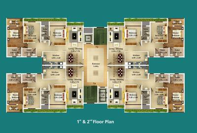 Project Image of 1582.0 - 1646.0 Sq.ft 3 BHK Apartment for buy in Enchanting Greens Phase II