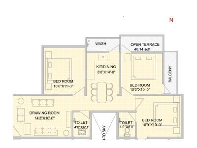 Project Image of 850.0 - 1075.0 Sq.ft 2 BHK Apartment for buy in Nakshatra Shiwani Regency