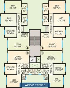 Project Image of 685.0 - 1265.0 Sq.ft 1 BHK Apartment for buy in Agarwal Vrindavan Township