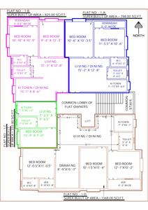 Mandeep Mannat 1 Mannat 1 Cluster Plan from 1st to 5th Floor 1