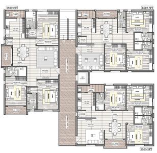Project Image of 1510.0 - 1820.0 Sq.ft 3 BHK Apartment for buy in Ananda Eucalyptus