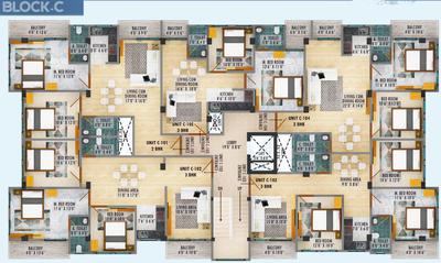 Project Image of 895.0 - 1365.0 Sq.ft 2 BHK Apartment for buy in JM Galaxy Apartments