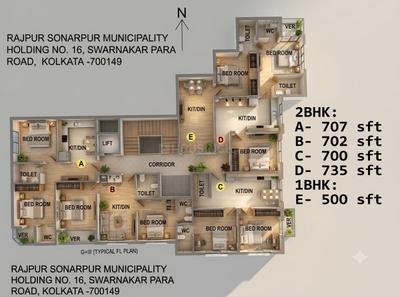 Project Image of 500.0 - 735.0 Sq.ft 1 BHK Apartment for buy in Jayalakshmi Krishna Residency