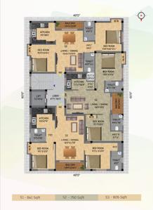 Project Image of 750.0 - 1320.0 Sq.ft 2 BHK Apartment for buy in Keerthi Sai Naadha Flats