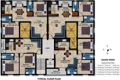 Project Image of 877.0 - 1011.0 Sq.ft 2 BHK Apartment for buy in Grand Wides