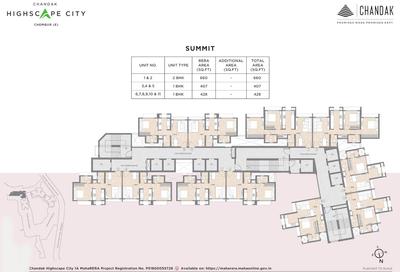 Project Image of 405.0 - 1780.0 Sq.ft 1 BHK Apartment for buy in Chandak Highscape City 1A