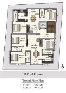 Project Image of 991.0 - 1382.0 Sq.ft 2 BHK Apartment for buy in Sathya Palladium