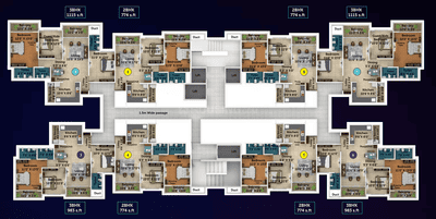 Project Image of 664.0 - 1115.0 Sq.ft 2 BHK Apartment for buy in Saheel I Trend