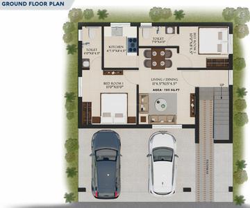 Project Image of 725.0 - 1235.0 Sq.ft 2 BHK Apartment for buy in SS Apartment