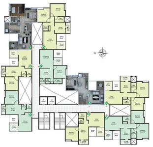 Project Image of 574.9 - 671.56 Sq.ft 2 BHK Apartment for buy in F5 Green County