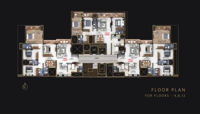 Project Image of 1837.41 - 2233.75 Sq.ft 3 BHK Apartment for buy in Pacifica Hamilton Tower