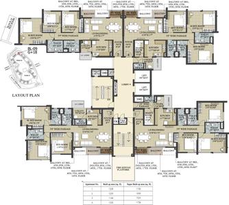 Project Image of 1230 Sq.ft 3 BHK Apartment / Flat for sale in New Town for Rs. 13800000