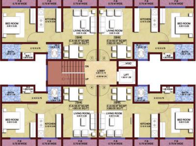 Project Image of 531.0 - 628.0 Sq.ft 2 BHK Apartment for buy in Enkay Garden Iris