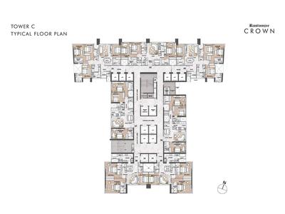 Project Image of 1335.0 - 3088.0 Sq.ft 3 BHK Apartment for buy in Rustomjee Crown Phase 2