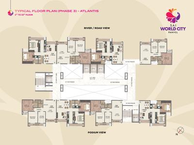Project Image of 713.0 - 1955.0 Sq.ft 2 BHK Apartment for buy in Paradise Sai World City