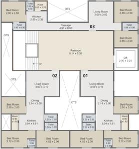 Project Image of 504.4 - 551.44 Sq.ft 2 BHK Apartment for buy in Shiv Tattvam Status