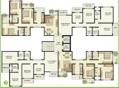 Project Image of 0.0 - 855.0 Sq.ft 3 BHK Apartment for buy in Ekta Greenville