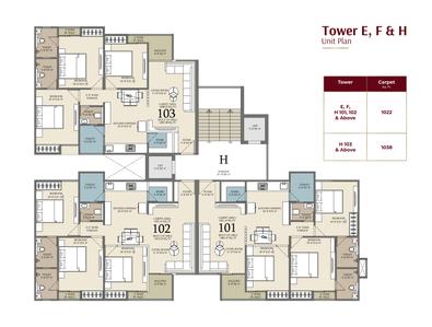 Project Image of 1022.0 - 1038.0 Sq.ft 3 BHK Apartment for buy in Aarna Elevate