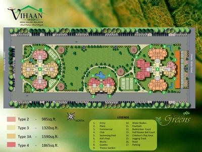 Project Image of 1075.0 - 1895.0 Sq.ft 2 BHK Apartment for buy in Vihaan Greens
