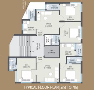 Project Image of 388.58 - 410.43 Sq.ft 2 BHK Apartment for buy in Pitrukrupa Vrundavan