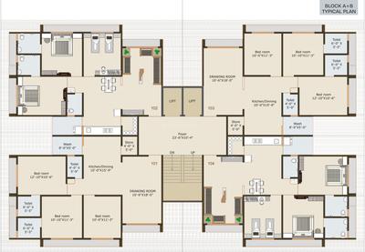 Project Image of 838.72 - 880.49 Sq.ft 3 BHK Apartment for buy in Anay Paras Residency