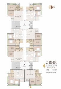 Project Image of 614.83 - 858.53 Sq.ft 2 BHK Apartment for buy in Vrajbhumi Residency