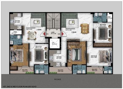 Project Image of 950.0 - 1250.0 Sq.ft 2 BHK Apartment for buy in Kutumbh Height Phase 2