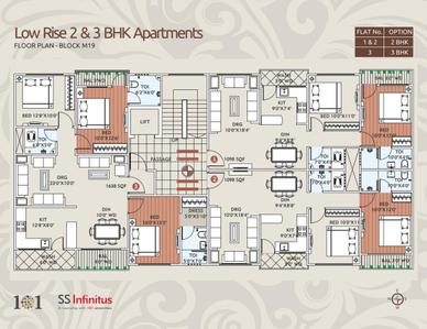 Project Image of 800.0 - 2492.0 Sq.ft 2 BHK Apartment for buy in SS Infinitus Apartments