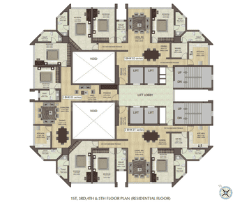 Project Image of 1105.88 - 1989.82 Sq.ft 2 BHK Apartment for buy in Crescent Tower