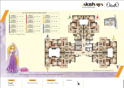 Project Image of 711.45 - 875.53 Sq.ft 2 BHK Apartment for buy in Akshaya Orlando