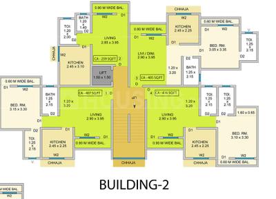 Project Image of 366.0 - 371.0 Sq.ft 1 BHK Apartment for buy in Gayatri Complex