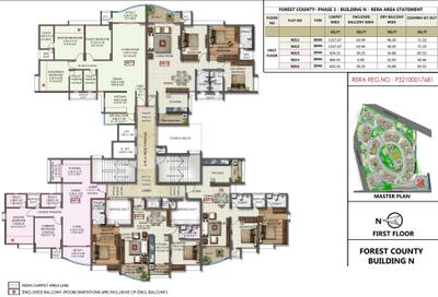 Project Image of 935.54 - 1340.44 Sq.ft 2 BHK Apartment for buy in Vascon Forest County PH 3