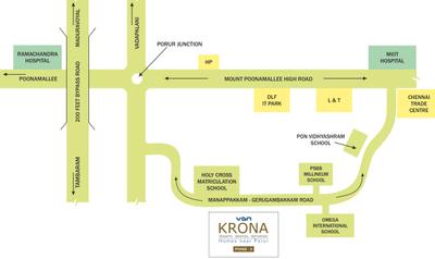 Project Image of 895.0 - 2000.0 Sq.ft 2 BHK Apartment for buy in VGN Krona Apartment