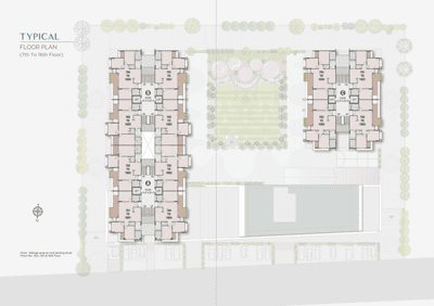 Project Image of 2394.0 - 2412.0 Sq.ft 3 BHK Apartment for buy in The Balcony By Kaavyaratna