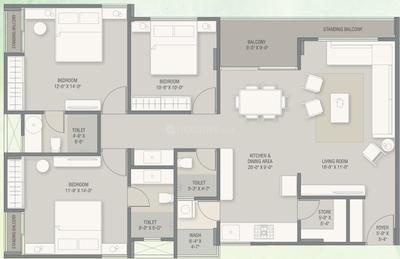 Project Image of 1000.0 - 1500.0 Sq.ft 3 BHK Apartment for buy in Unity Infra Flora