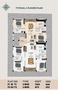 Vignesh Sri Mahalakshmi Flats Sri Mahalakshmi Flats Cluster Plan 1