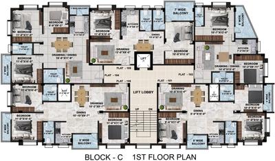 Project Image of 813.0 - 1328.0 Sq.ft 2 BHK Apartment for buy in SK Royal Saroj Apartment
