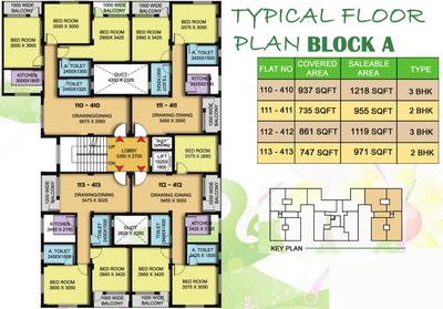Project Image of 872.0 - 1306.0 Sq.ft 2 BHK Apartment for buy in Reality Greenview Residency