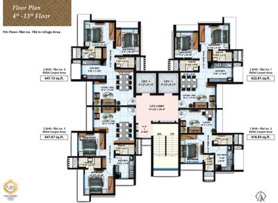 Project Image of 850 Sq.ft 2 BHK Apartment / Flat for sale in Kandivali East for Rs. 26500000