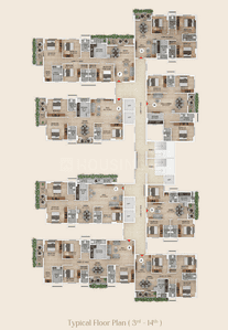 Project Image of 957 Sq.ft 3 BHK Apartment / Flat for sale in Lake Town for Rs. 11500000
