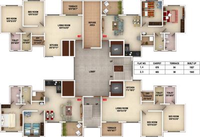 Project Image of 534.0 - 1023.0 Sq.ft 1 BHK Apartment for buy in Gagan Emerald