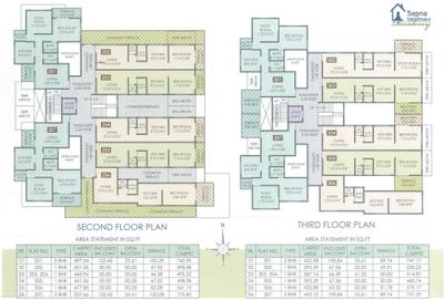 Project Image of 461.0 - 757.0 Sq.ft 1 BHK Apartment for buy in Sapna Vaishnavi Residency