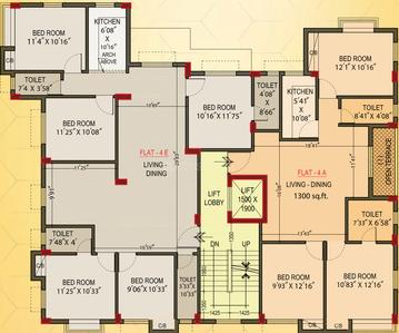 Project Image of 0.0 - 1300.0 Sq.ft 3 BHK Apartment for buy in Sun Hirise Atul Niwas
