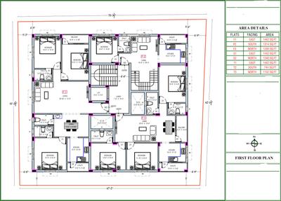 SCC Homes Flat Homes Flat Cluster Plan for 1st Floor 1