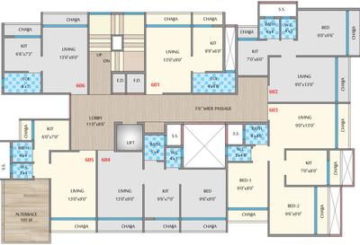 Project Image of 176.85 - 486.64 Sq.ft 1 RK Apartment for buy in Pratham Shree Samarth