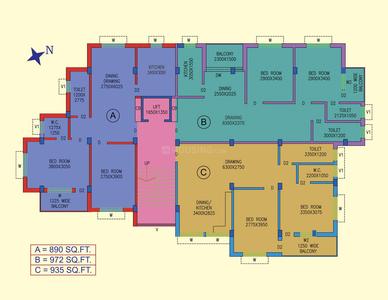 Project Image of 890.0 - 972.0 Sq.ft 2 BHK Apartment for buy in Bajrang Prathama Apartment